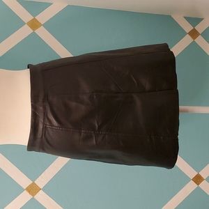 H & M Black Faux Leather Skirt